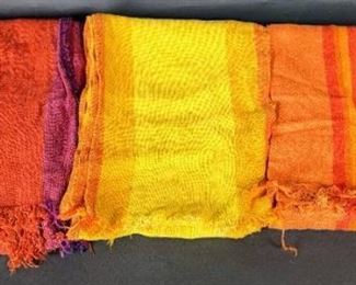 Three Vintage Table Runners / Fabric
