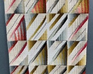 "Rain, No 1" Textile Art Woven by Jean Pierre Larochette- Designed by Yael Lurie
