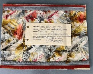 "Rain, No 1" Textile Art Woven by Jean Pierre Larochette- Designed by Yael Lurie
