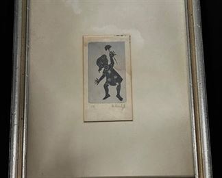 Scandinavian Folk Art Relief Block Print- Signed by the Artist
