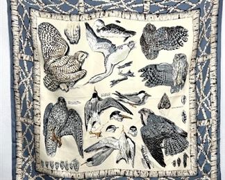 Gorgeous Wathne Annotated Bird Pattern Scarf - 34" x 35"
