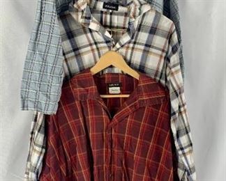 Three Vintage ESKANDAR Plaid Blouses
