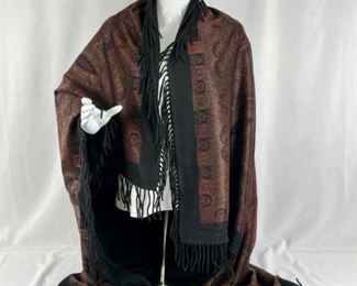 Vintage Loro Piana 100% Cashmere Wrap, Made In Italy
