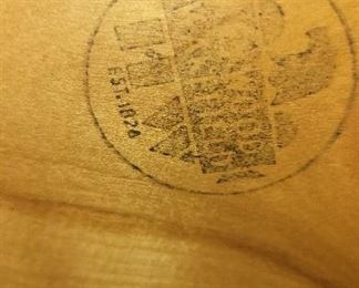 Haywood Wakefield, Mid Century, Rattan Sofa, matching corner table, coffee table, magazine rack, vintage lamps