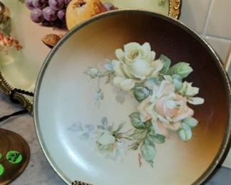 Hand Painted, plates, platter