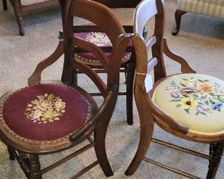 Needlepoint chairs,