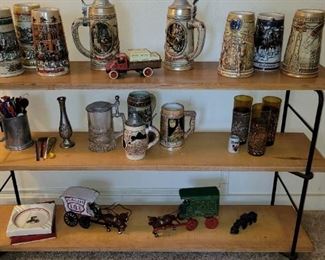 Beer Mugs, Steins, Anheuser Busch, Budweiser, Strohs