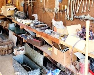 Tools, garage supplies,