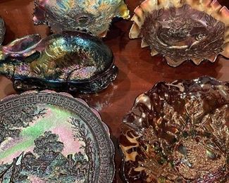 Carnival glass bowls