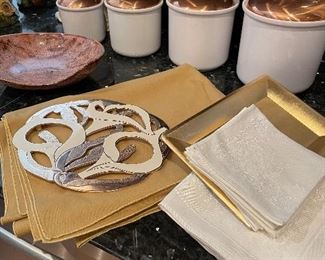 Canisters w/copper lids