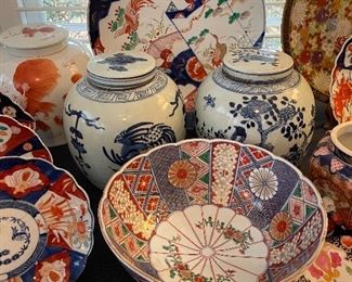 Chinese porcelain ginger jars & Imari