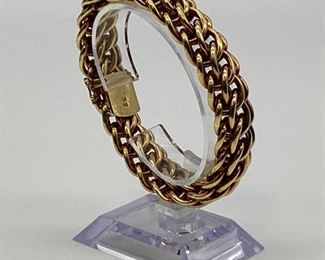 18k Gold Multi-Circle Intertwined 7" Bracelet