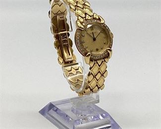 Chaumet 18k Gold & Diamond Link Wristwatch