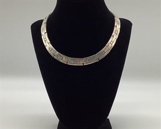 Sterling Silver Hinged-Panel Collar Necklace