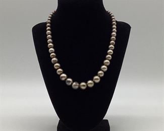 18” Sterling Silver Beaded Necklace