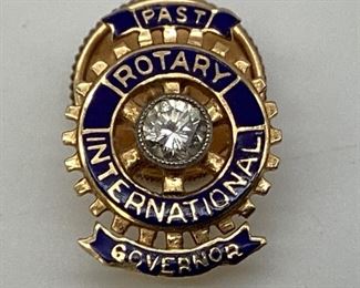 14k & Diamond Rotary Pine