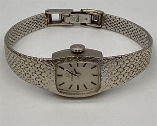 Omega 14k White Gold Wristwatch