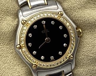 Ebel 1911 Sport Classic Diamond w/18k Bezel Watch