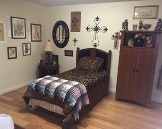 Twin Bed with spreads