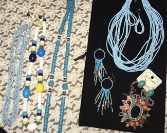 #9. Bead Necklaces, Earrings,
