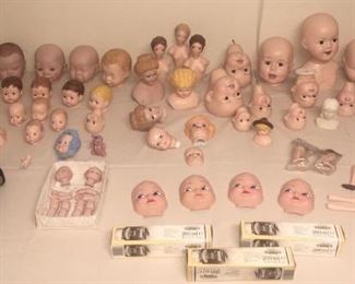 Painted Doll Faces and Heads