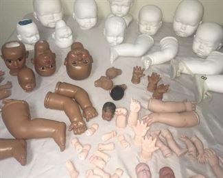 Doll limbs painted Fired and Unpainted