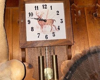 Taxidermy Deer Mount Clock