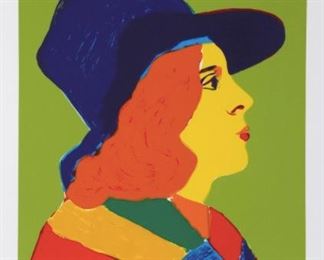 15- JOHN GRILLO "GIRL WITH HAT" SERIGRAPH