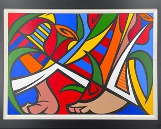 25- GUIDO MENA "TIPTOE THROUGH THE TULIPS" ACRYLIC