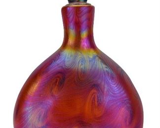 26- IGOR MULLER CZECH RED FUSION ART GLASS VASE 2