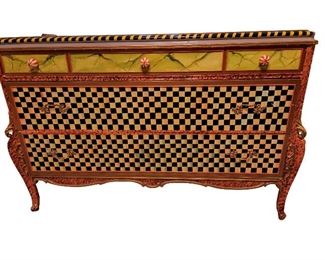 27- MACKENZIE-CHILDS STYLE ANNA DAVIS BUFFET CABINET