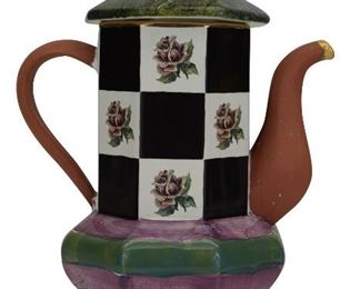 29- MACKENZIE-CHILDS TORQUAY KELP & URCHIN COFFEE POT