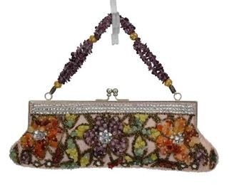 32- YILIN SEMI- PRECIOUS STONE EVENING HANDBAG CLUTCH