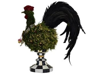 33- MACKENZIE-CHILDS COURTLY CHECK ROOSTER PLANT
