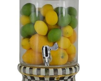 43- MACKENZIE-CHILDS COURTLY CHECK BEVERAGE DISPENSER