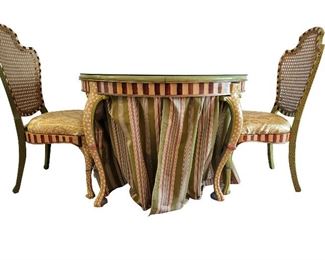 47- MACKENZIE-CHILDS STYLE ANNA DAVIS ROUND TABLE