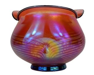 59- IGOR MULLER CZECH RED FUSION ART GLASS VASE 4