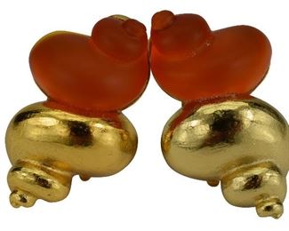 64- CHRISTIAN DIOR PARFUM SEA SHELL EARRINGS