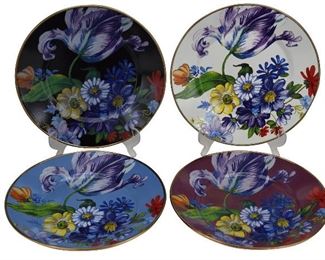 73- 4 MACKENZIE-CHILDS FLOWER MARKET DINNER PLATES