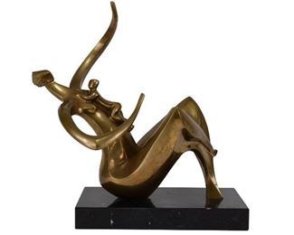 78- ISAAC KAHN "MATERNITY" NUDE BRONZE SCULPTURE
