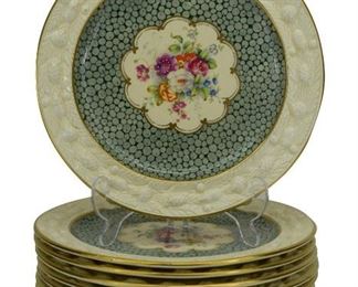 81- 11 PCS ADAMS ROYAL IVORY TITIAN WARE FRUIT PLATES