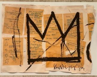 85- BASQUIAT UNTITLED CROWN GICLEE ON PAPER
