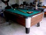 great condition solid slate professional grade VALLEY POOL TABLE WITH CUES AND CUE STAND