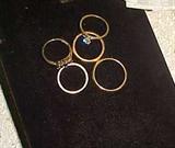 partial group of fine gold jewelry