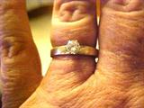 diamond engagement ring has appraisal of 1500