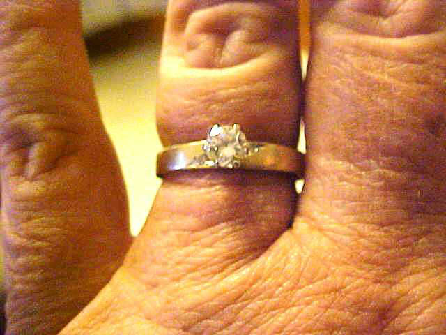 diamond engagement ring has appraisal of 1500