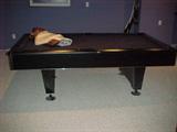 Slate top pool table with cover, cues etc