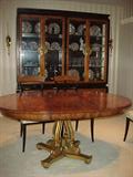 check out the beautiful pedestal on the dining table!
