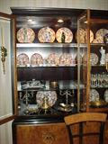Set of Imari china, silver serving pieces