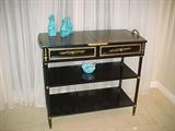 Lacquer server with "Japaned" detailing